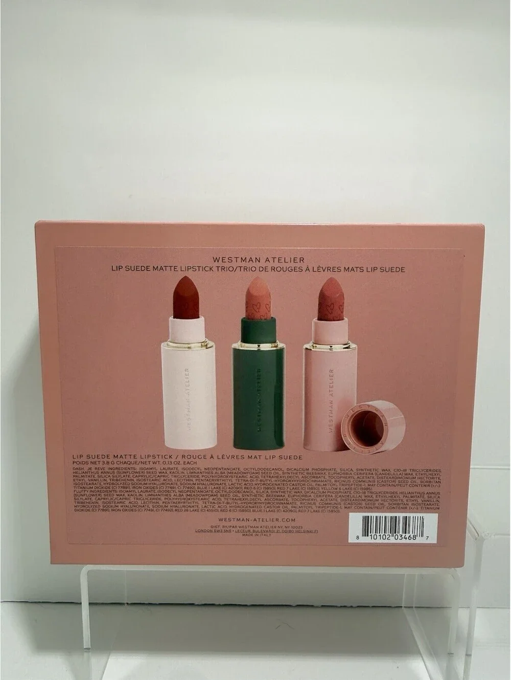 Westman Atelier Lip Suede Matte Lipstick Trio Dash Je Rêve Fluffy Ltd Ed BNIB
